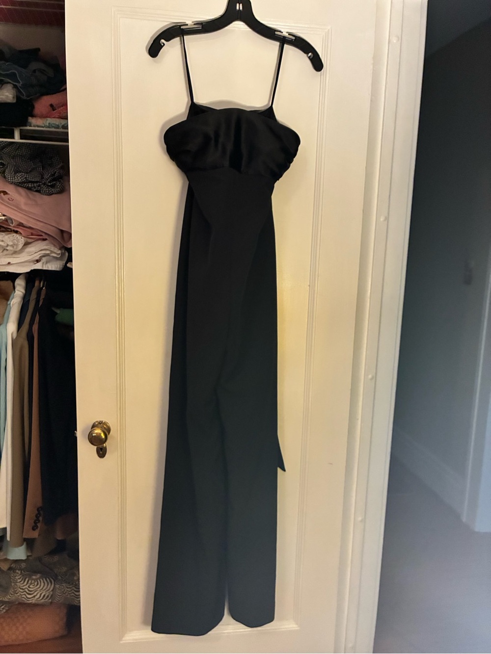 Milly Black Strapless Maxi Dress with Spaghetti Straps